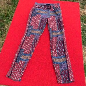 bershka floral patchwork‎ pants size small